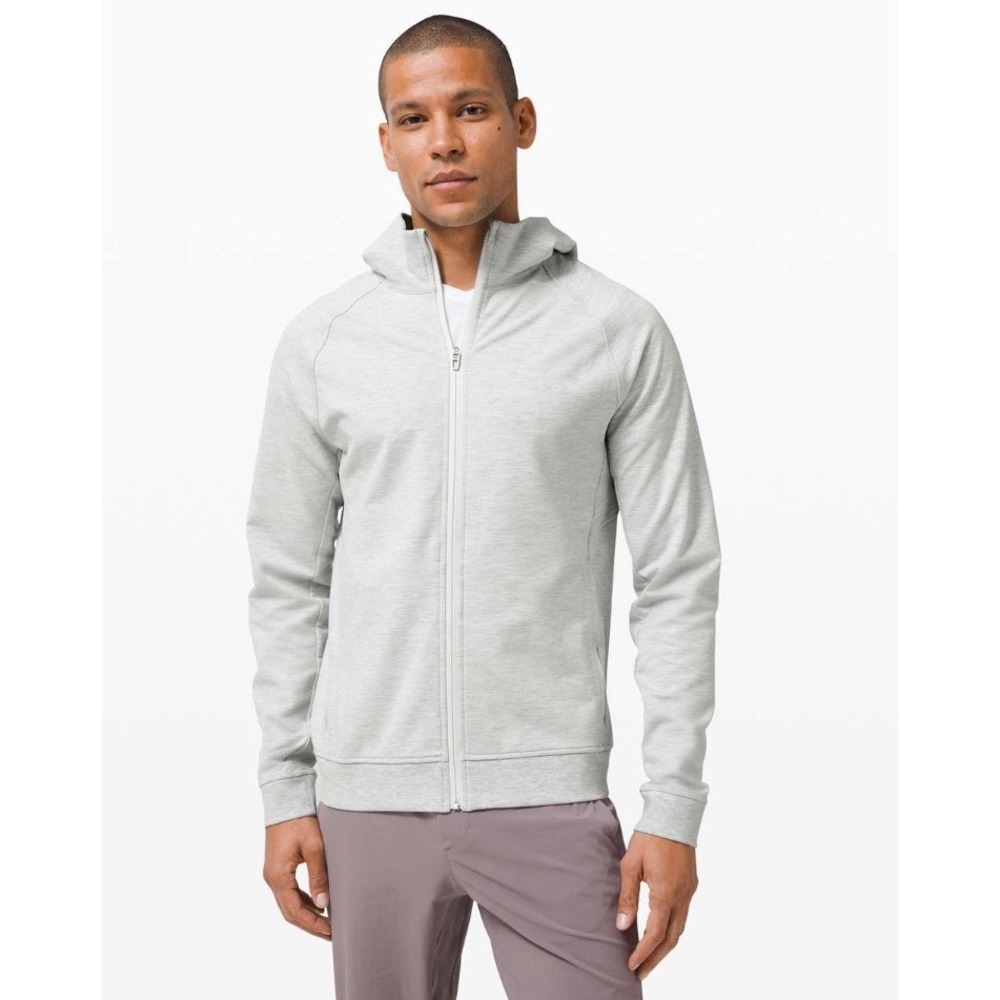 Lululemon City Sweat Full Zip Hoodie Mens Large Heathered Grey